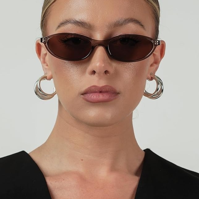 CHAOSELF slim retro cat-eye sunglasses